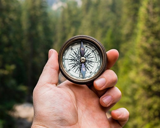 Compass Woman feeling stressed out.