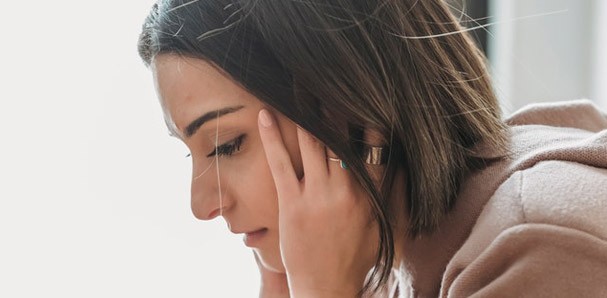 Woman feeling stressed out. Woman feeling stressed out.